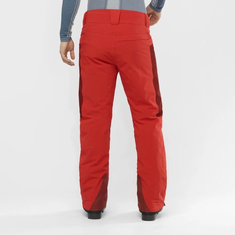 Red Salomon Brilliant Men's Ski Pants | IE ND3761